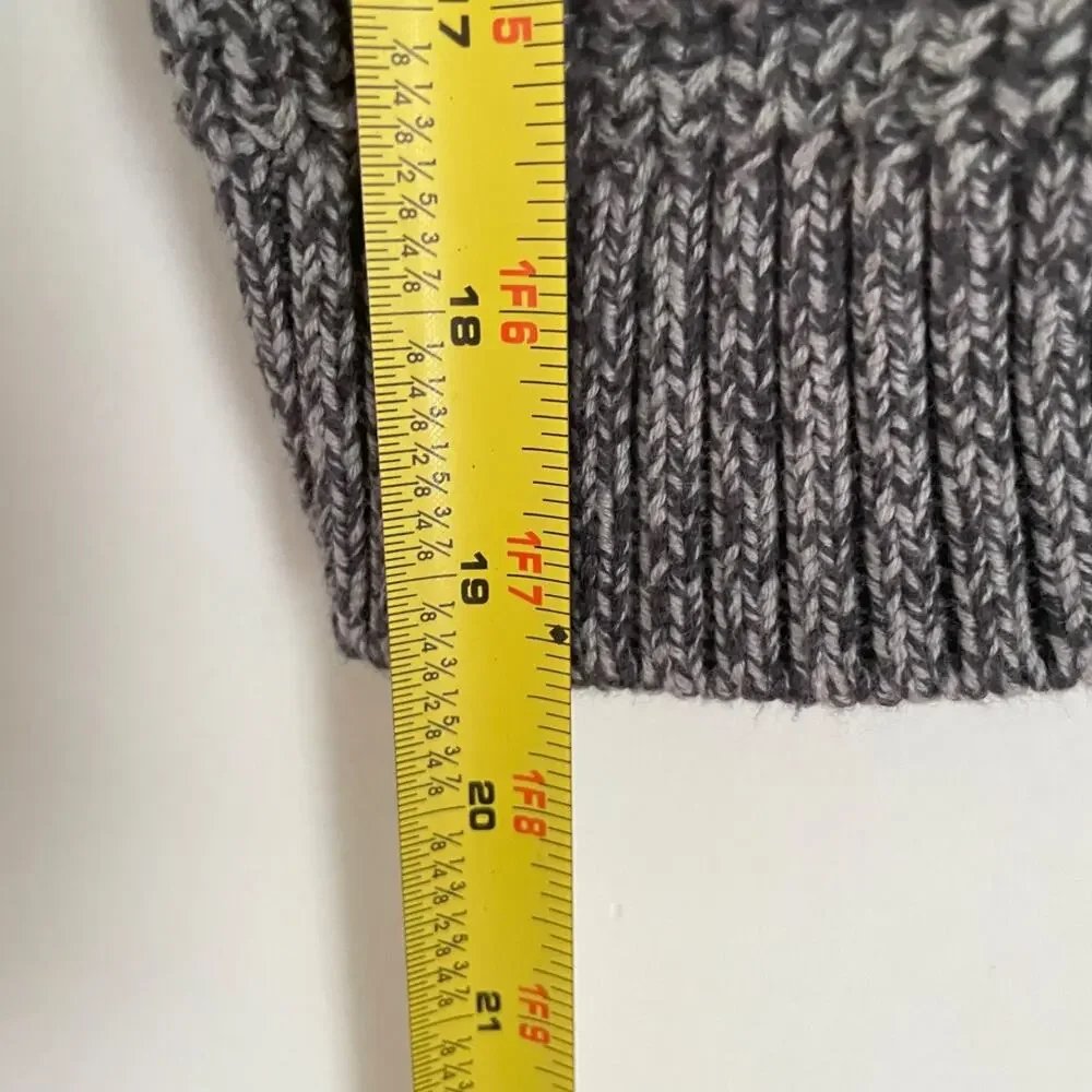 OshKosh B’gosh Kids Cardigan Sweater Size 6 Gray Shawl Collar Chunky Knit Cotton
